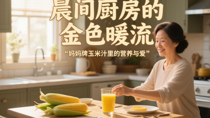 晨间厨房的金色暖流：妈妈牌玉米汁里的营养与爱