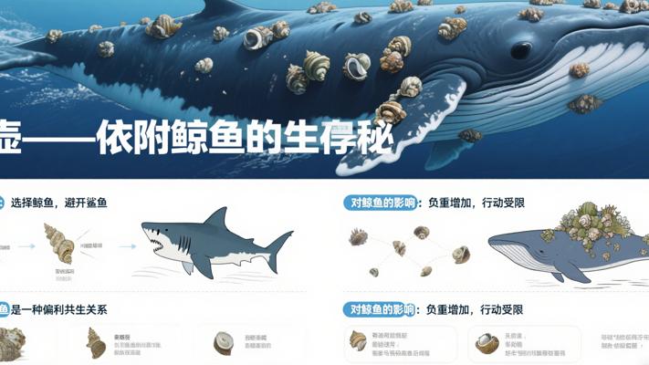 藤壶依附鲸鱼与避开鲨鱼的生存奥秘及对鲸鱼的影响故事