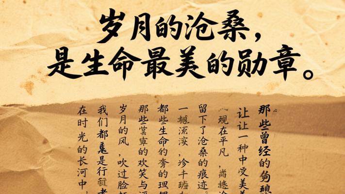 描写沧桑之美的经典美文摘抄与情感升华