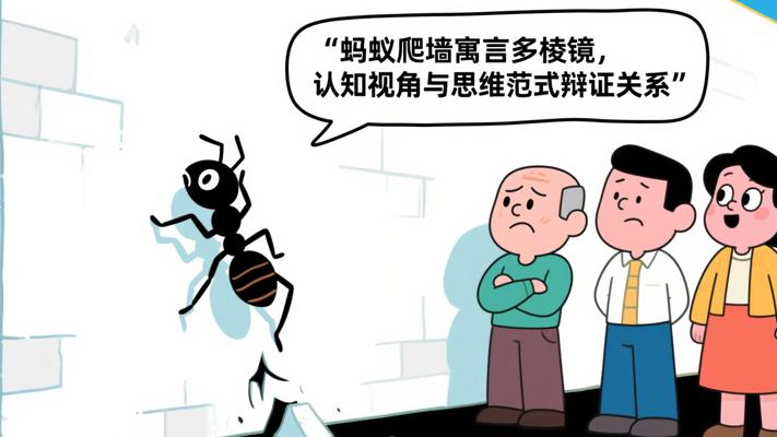 蚂蚁爬墙寓言的多棱镜：论认知视角与思维范式的辩证关系