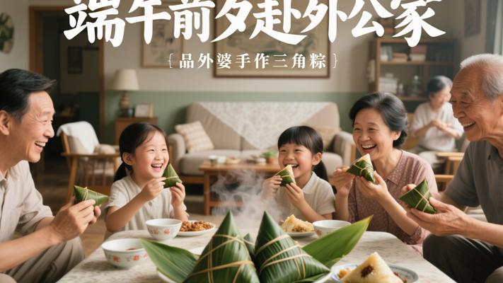 端午前夕赴外公家品外婆手作三角粽温馨记