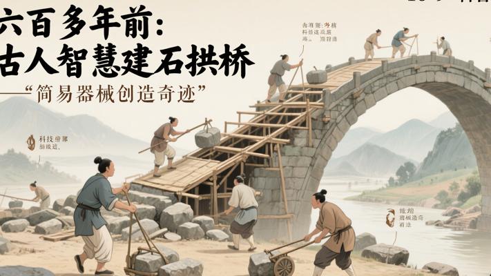 六百多年前古人凭智慧用简易器械建石拱桥的故事