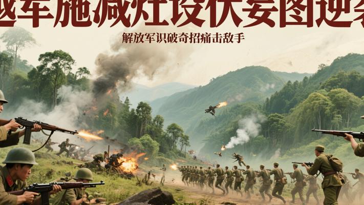 越军施减灶设伏妄图逆袭 解放军识破奇招痛击敌手