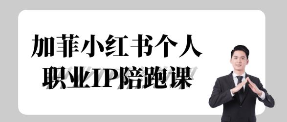 加菲小红书个人职业IP陪跑课【】