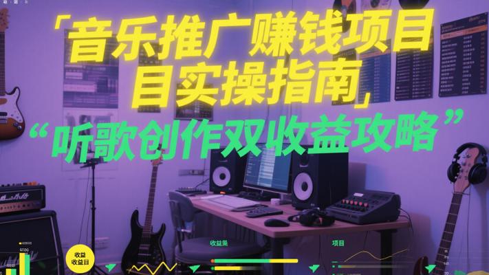 音乐推广赚钱项目实操指南：听歌创作双收益攻略
