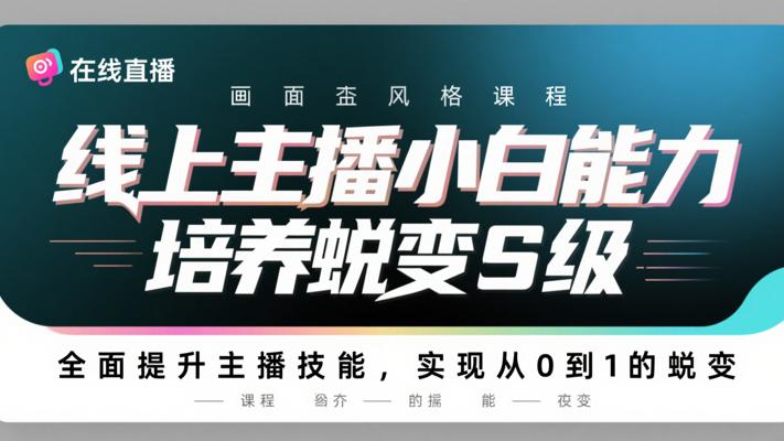 《线上主播小白能力培养蜕变S级》课程介绍