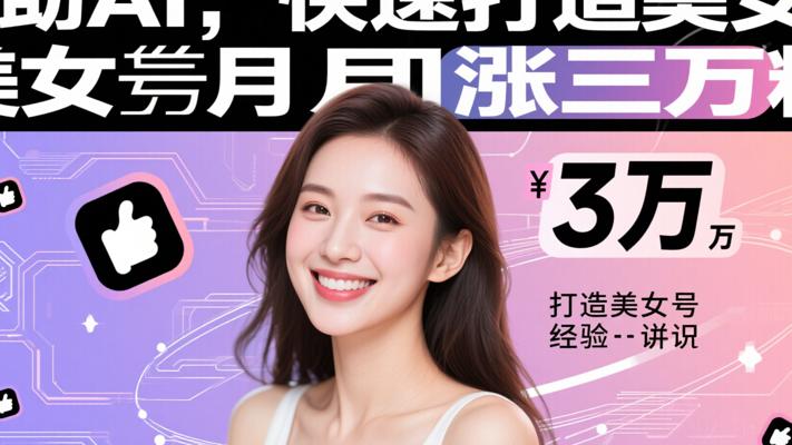 借助AI快速打造美女号月涨三万粉的故事