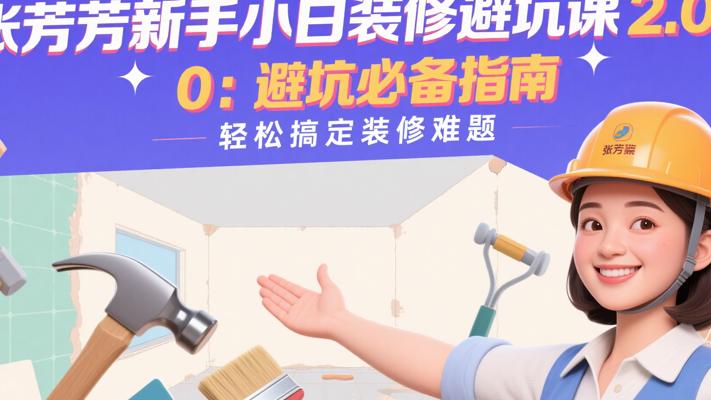 张芳芳新手小白装修避坑课2.0：避坑必备指南