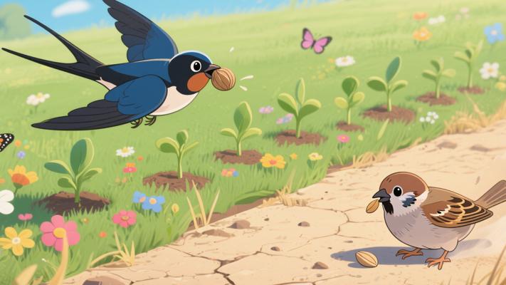 燕子与麻雀因衔种任务走向不同命运的故事