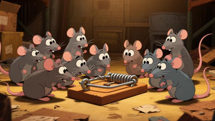 老鼠群在与捕鼠夹的较量中诞生智慧的故事