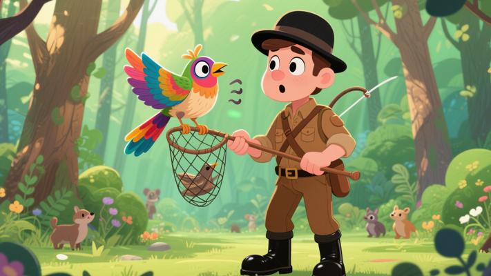 猎人捕获会说话的鸟得到三条忠告的故事