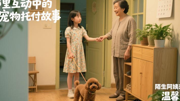 邻里互动中的宠物托付故事：陌生阿姨来访的温馨日常