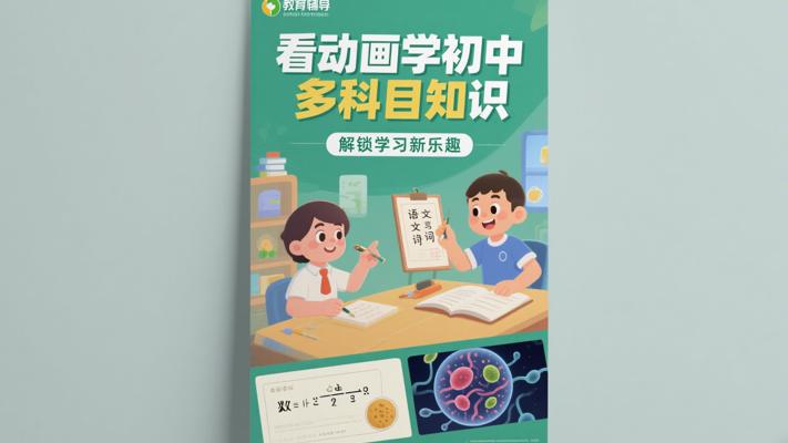 看动画学初中多科目知识，解锁学习新乐趣
