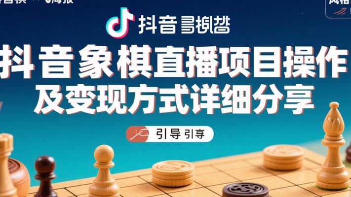 抖音象棋直播项目操作及变现方式的详细分享