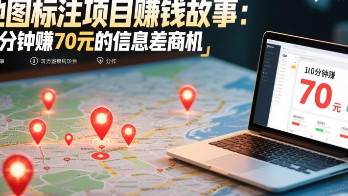地图标注项目赚钱故事：10分钟赚70元的信息差商机