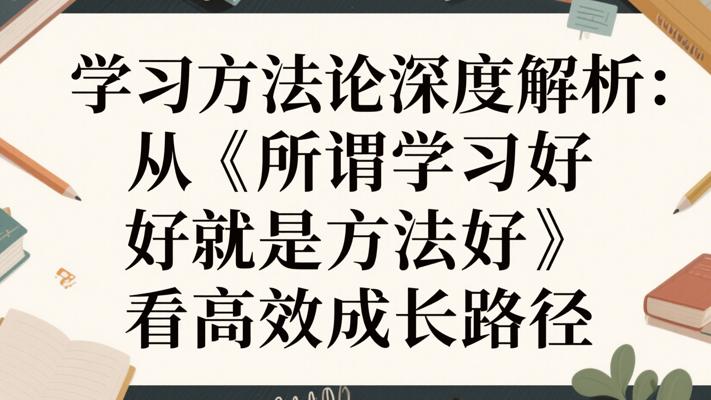 学习方法论深度解析：从《所谓学习好就是方法好》看高效成长路径