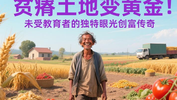 贫瘠土地变黄金：未受教育者的独特眼光创富传奇