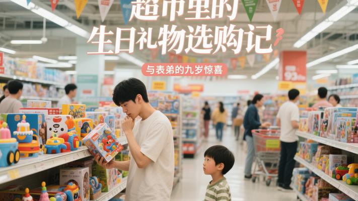 超市里的生日礼物选购记与表弟的九岁惊喜