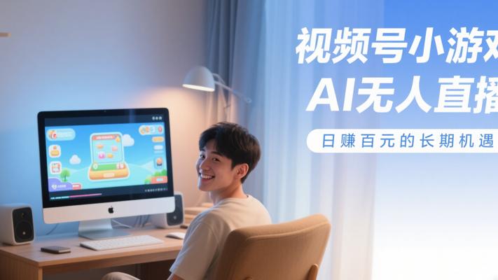 视频号小游戏AI无人直播：日赚百元的长期机遇