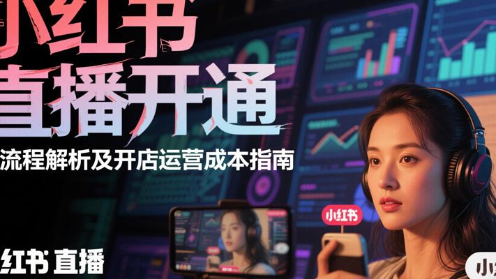 小红书直播开通全流程解析及开店运营成本指南