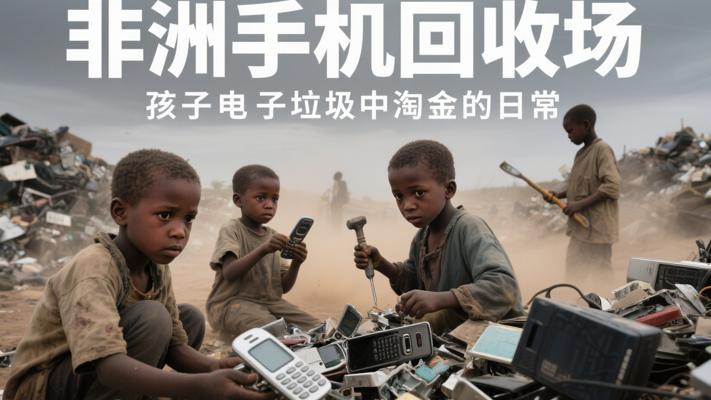 非洲手机回收场里孩子电子垃圾中淘金的日常