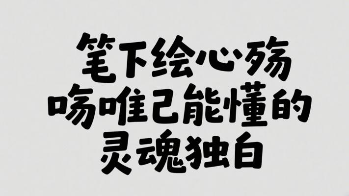 笔下绘心殇唯己能懂的灵魂独白