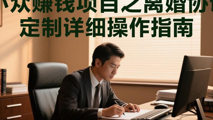 小众赚钱项目之离婚协议定制详细操作指南