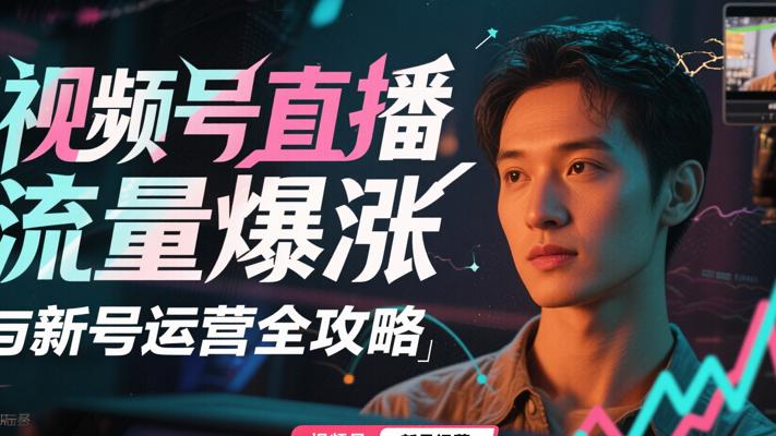 视频号直播流量爆涨策略与新号运营全攻略