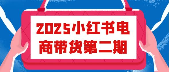 2025小红书电商带货第二期【】