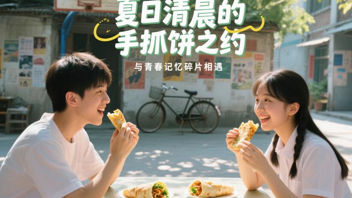 夏日清晨的手抓饼之约与青春记忆碎片