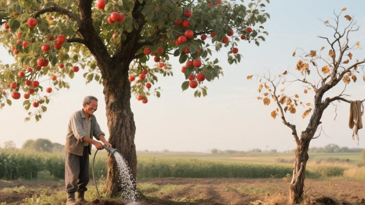 农夫地里两棵树不同命运的故事