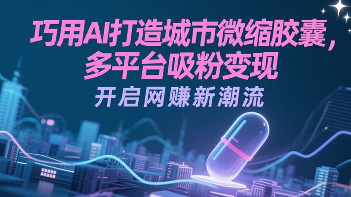 巧用AI打造城市微缩胶囊，多平台吸粉变现