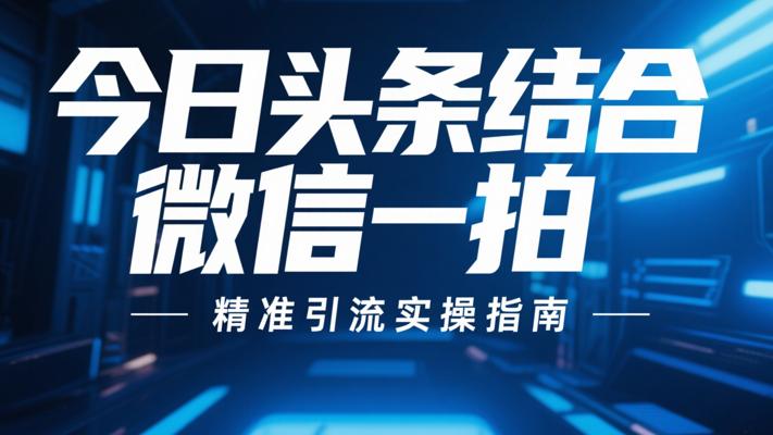 今日头条结合微信拍一拍精准引流实操指南