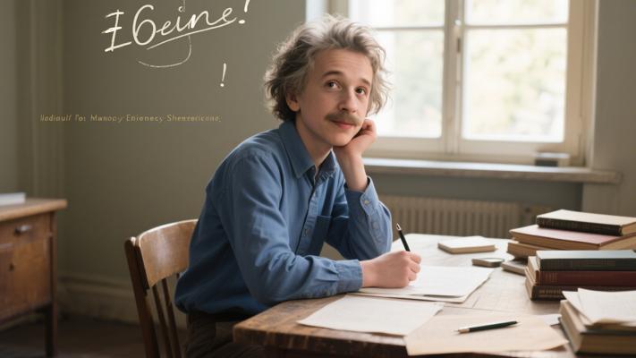 爱因斯坦16岁顿悟自己是自己的镜子的故事