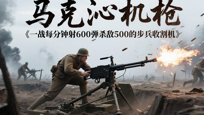 马克沁机枪：一战每分钟射600弹杀敌500的步兵收割机
