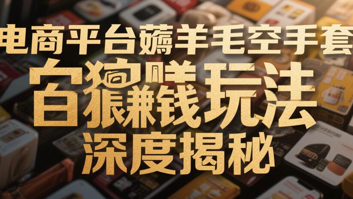 电商平台薅羊毛空手套白狼赚钱玩法深度揭秘