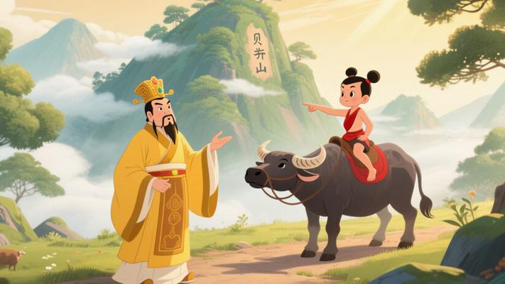 上古黄帝贝茨山问路遇牧童得治国之道传奇