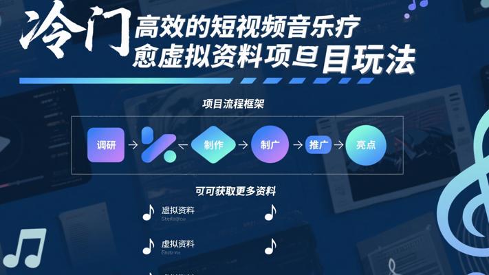 冷门高效的短视频音乐疗愈虚拟资料项目玩法