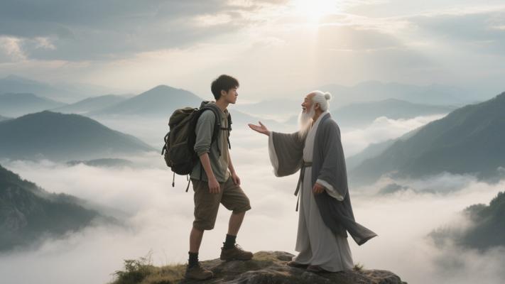 年轻人长途跋涉寻智者终悟成功秘诀的故事