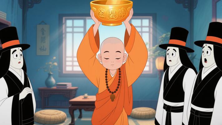 金碧峰禅师舍弃金钵摆脱黑白无常故事
