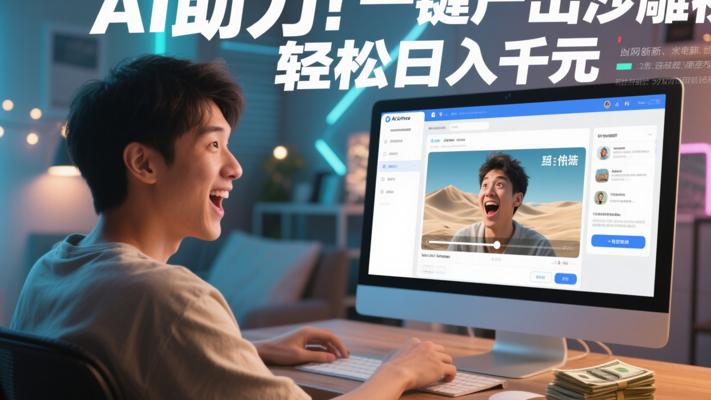 AI助力！一键产出沙雕视频轻松日入千元