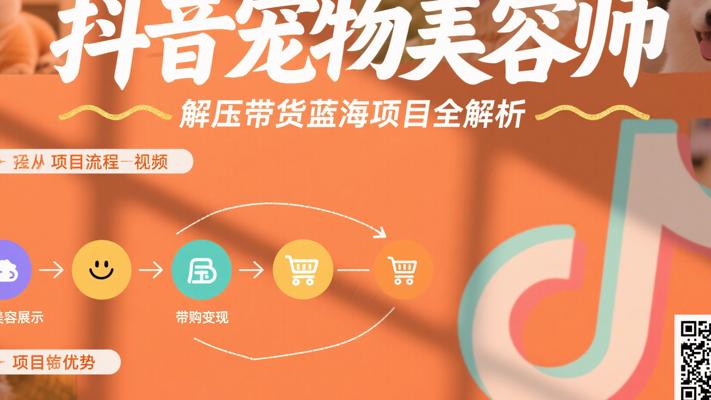 抖音宠物美容师解压带货蓝海项目全解析