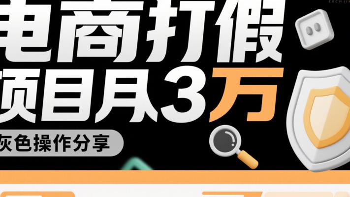 电商打假阳谋项目月入3万的灰色操作分享