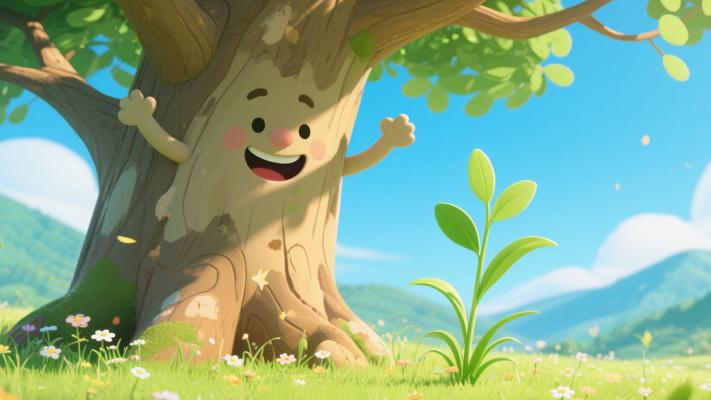 小草与大树互相吹嘘过往身份的趣味故事