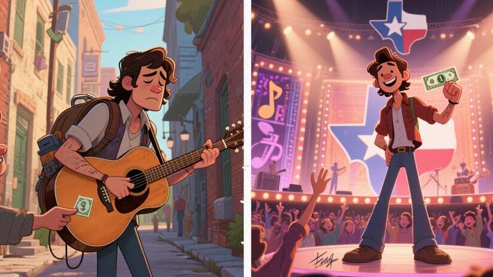 得州音乐人困境中赠签名一元钱善意回馈成就传奇人生