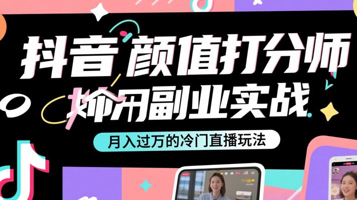 抖音颜值打分师副业实战：月入过万的冷门直播玩法