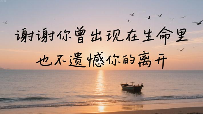 谢谢你曾出现在生命里也不遗憾你的离开