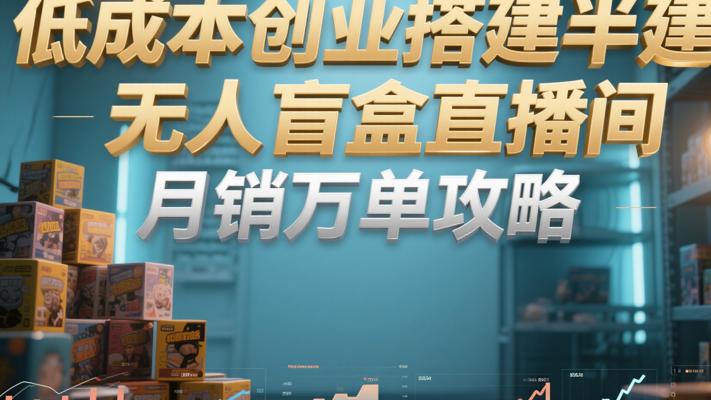 低成本创业搭建半无人盲盒直播间月销万单攻略