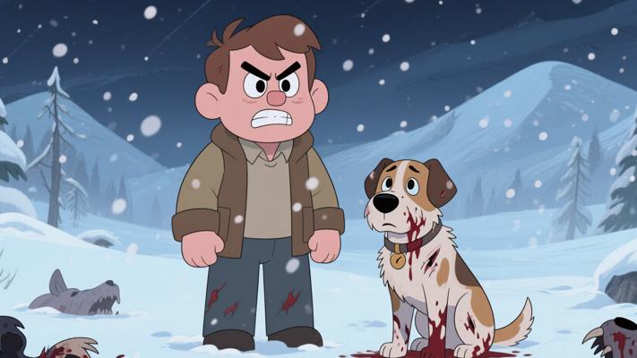 阿拉斯加雪夜人犬情未了忠诚犬舍命护主却遭误解