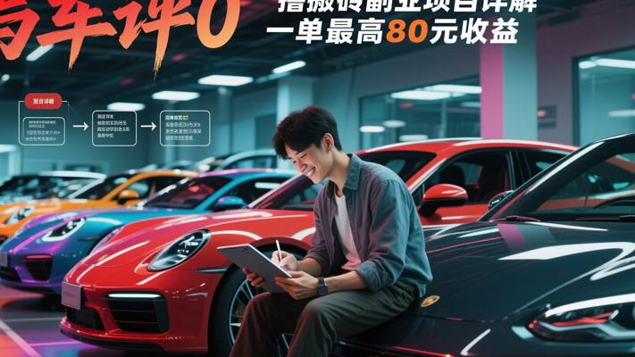 写车评0撸搬砖副业项目详解 一单最高80元收益